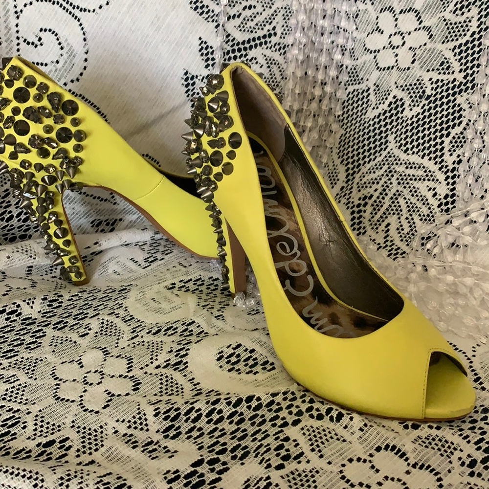 Sam Edelman Neon Studded Heels